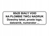 Plomby gwar stickery void biały 60x20 250szt !! twój nadruk !