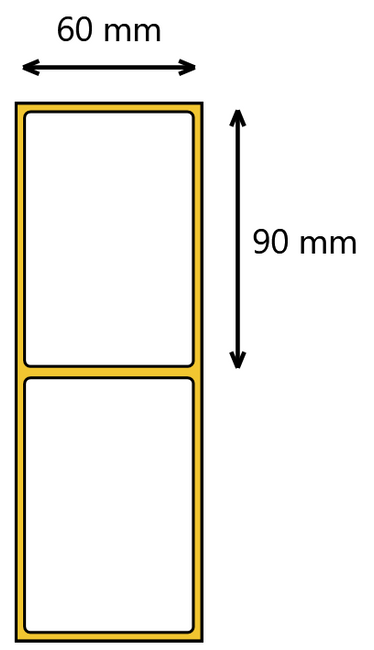 Etykieta termiczna 60x90 / 500 szt / 40