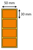 Etykieta termiczna 50x30 pomarańczowa / 2000 szt / 40