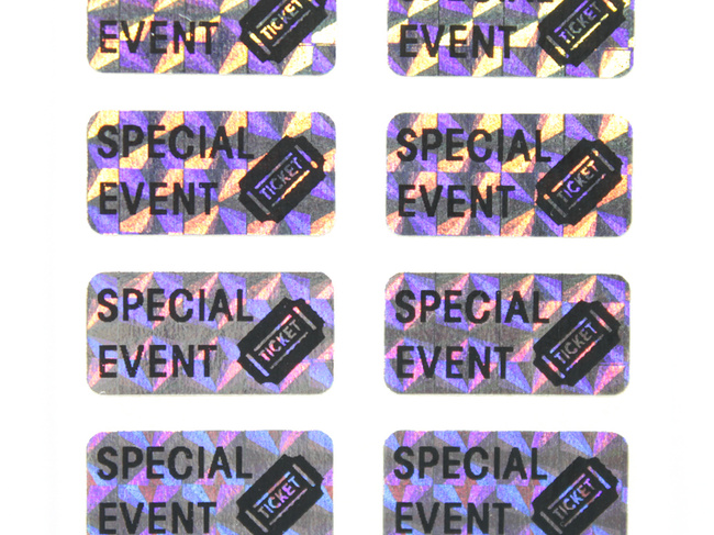 20x10mm hologram tetragon 250szt twój nadruk