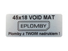 Plomby gwarancyjne stickery 45x18 void mat 500 szt twój nadruk !