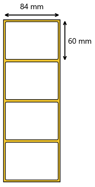 Etykieta termotransferowa 84x60 / 1000 szt / 40