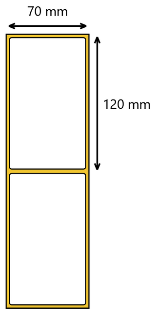 Etykieta termiczna 70x120 / 500 szt / 40