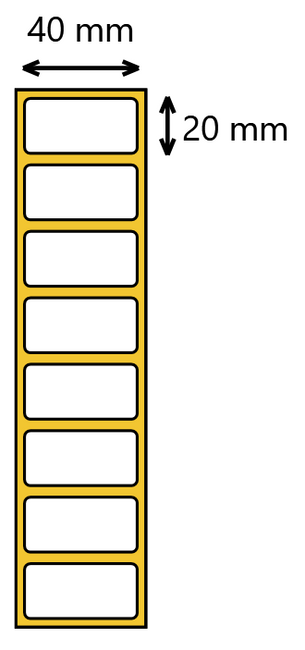 Etykieta termiczna 40x20 / 500 szt / 1"
