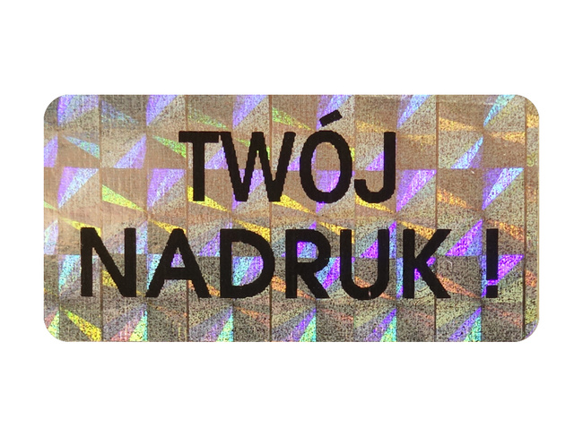 30x15mm hologram tetragon 1000szt twój nadruk