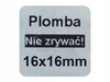 Plomby gwarancyjne stickery 16x16 void mat 500 szt twój nadruk !