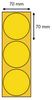 Etykieta termiczna fi70 żółta  / 1000 szt / 40