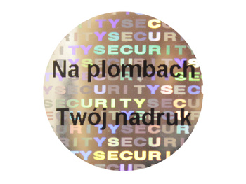 Plomby gwarancyjne sticker fi15mm hologram 1000szt twój nadruk !