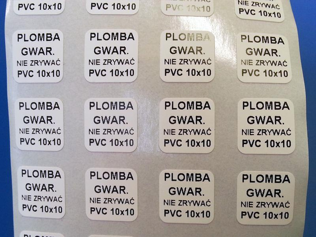10x10mm plomby pvc łamliwy 500szt twój nadruk