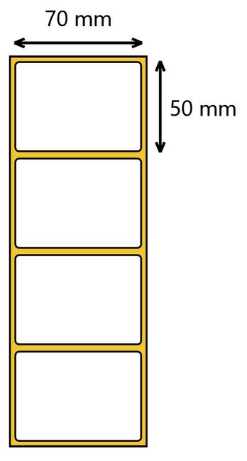 Etykieta termotransferowa 70x50 / 1000 szt / 40