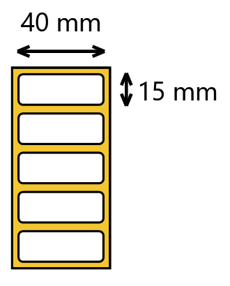 Etykieta termiczna 40x15 / 4000 szt / 40
