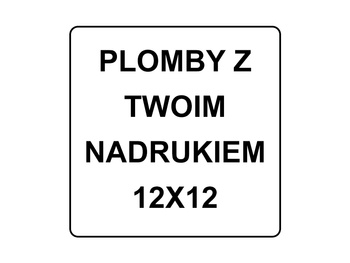 Plomby gwarancyjne 12x12 akrylit kruszące 250szt twój nadruk !