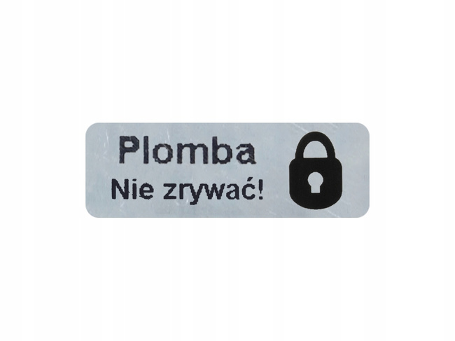 Naklejki serwisowe plomby 15x5 void mat 500 szt twój nadruk !