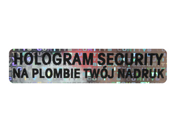Plomby gwarancyjne stickery 55x12 hologram 1000szt twój nadruk !