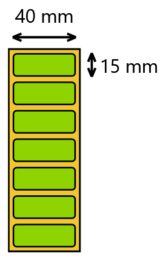 Etykieta termiczna 40x15 zielona / 4000 szt / 40