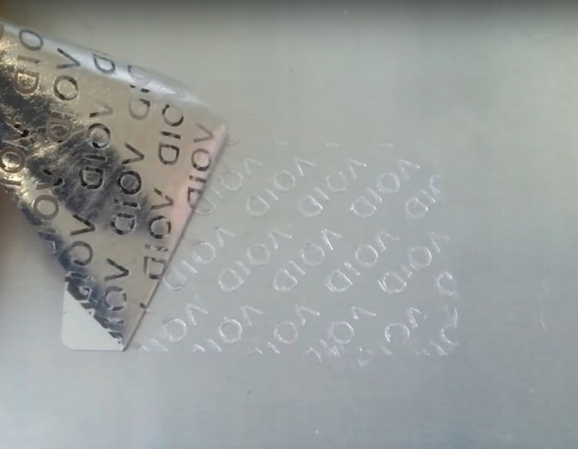 Plomby gwarancyjne stickery 10x10mm void lustrzany 500szt twój nadruk !