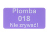 Plomby serwisowe stickery 40x20 purpurowy 250szt twój nadruk !