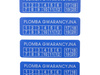 Plomby gwarancyjne stickery 20x8 hologram 500szt twój nadruk !