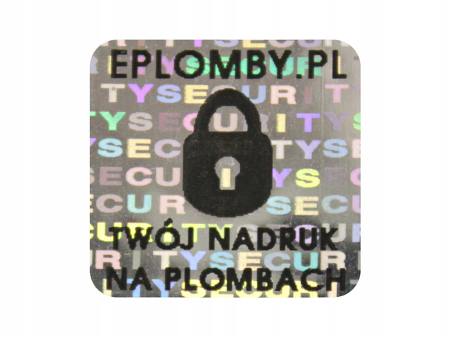 Plomby gwarancyjne stickery 16x16 hologram 500szt twój nadruk !