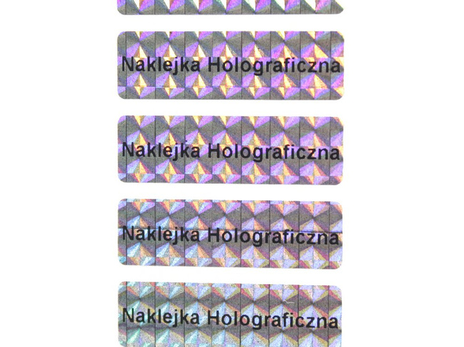 60x10mm hologram tetragon 1000szt twój nadruk