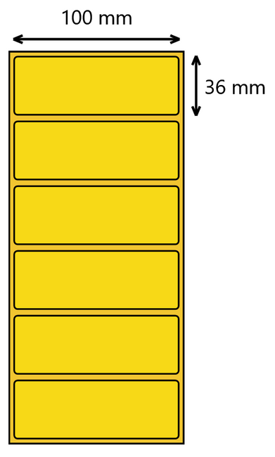 Etykieta termiczna 100x36 żółta / 2000 szt / 40