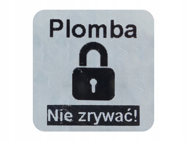 Plomby gwarancyjne stickery 16x16 void mat 500 szt twój nadruk !