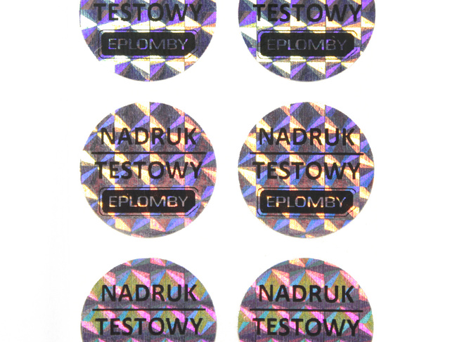 Fi15mm hologram tetragon 500szt twój nadruk