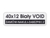 Plomby gwar stickery void biały 40x12 1000szt twój nadruk !