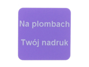 Plomba stickery 16x16 purpurowy void 500szt twój nadruk !