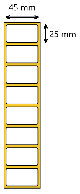 Etykieta termotransferowa 45x25 / 2000 szt / 40
