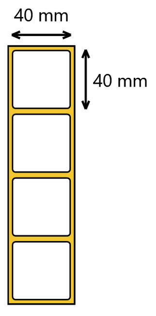 Etykieta termotransferowa 40x40 / 3000 szt / 76