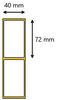 Etykieta termotransferowa 40x72 / 500 szt / 40