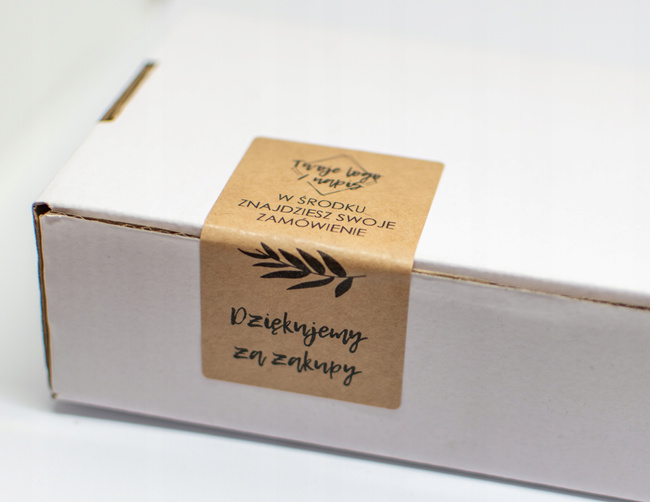 90x50 etykieta na paczkę kraft -  50 szt