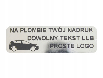 Plomby naklejki stickery 60x20 void lustrzany 1000szt twój nadruk !