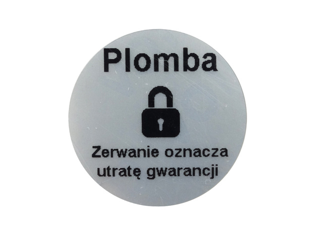 Plomby gwarancyjne fi15 void mat 1000 szt twój nadruk !