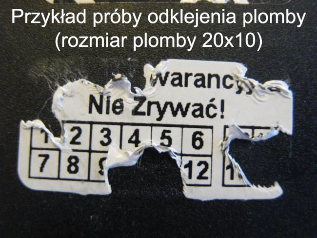 Plomby gwarancyjne 15x5 akrylit kruszące 1000szt twój nadruk !