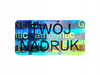 Plomby gwarancyjne stickery 50x30 hologram original 500szt twój nadruk !