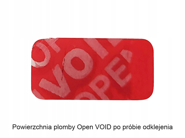 20x10 czerwony open void czystousuwalny 250 szt twój nadruk !