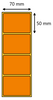 Etykieta termiczna 70x50 pomarańczowa / 1000 szt / 40