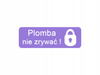 Plomba stickery 15x5 purpurowy void 500 szt twój nadruk !