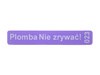 Plomba purpurowy void 60x10 1000szt twój nadruk !