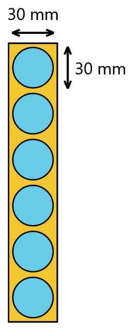 Etykieta termiczna fi30 niebieska / 2000 szt / 40