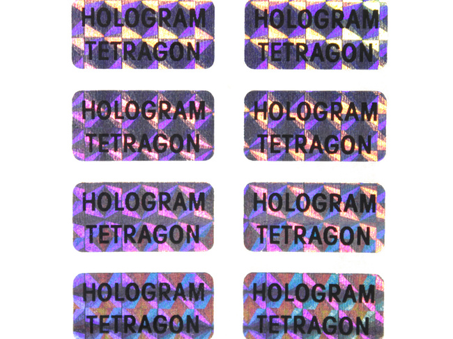 20x10mm hologram tetragon 250szt twój nadruk
