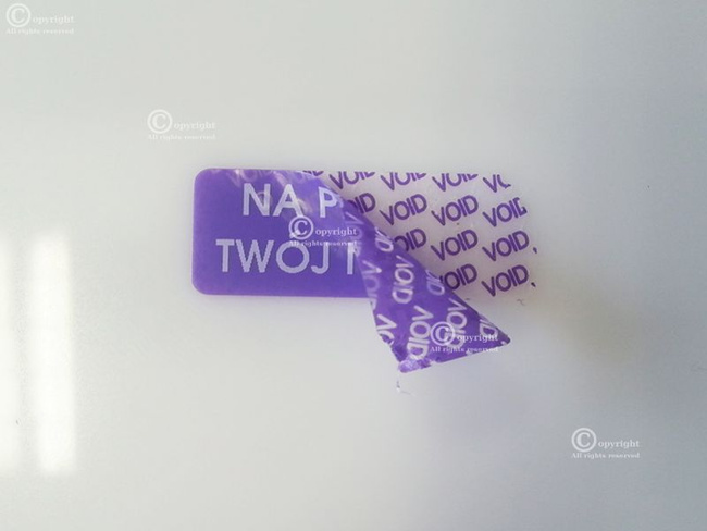 Plomba stickery 16x16 purpurowy void 1000szt twój nadruk !