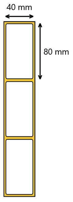 Etykieta termiczna 40x80 / 500 szt / 40
