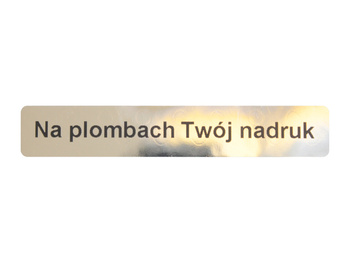 Plomby naklejki stickery 70x12 void lustrzany 1000szt twój nadruk !