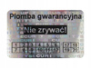 Plomby gwarancyjne stickery 32x20 hologram 250szt twój nadruk !