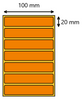 Etykieta termiczna 100x20 pomarańczowa / 3000 szt / 40