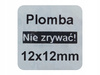 Plomby gwarancyjne stickery 12x12 void mat 250 szt twój nadruk !