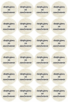 Naklejki podziękowanie za zam. fi40.wz.1 / 24 szt